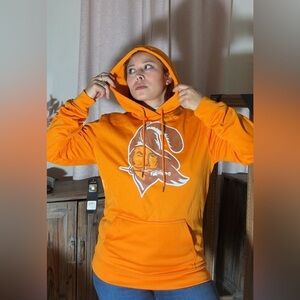 NFL Orange Hoodie with Team Logo
